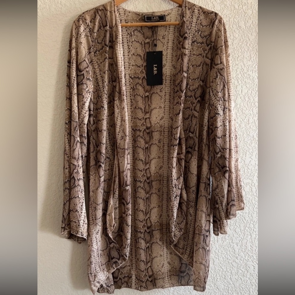 Snakeskin print Kimono
